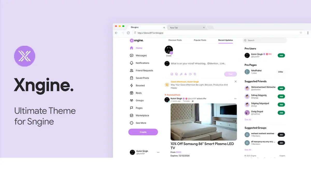 Xngine - The Ultimate Sngine Theme